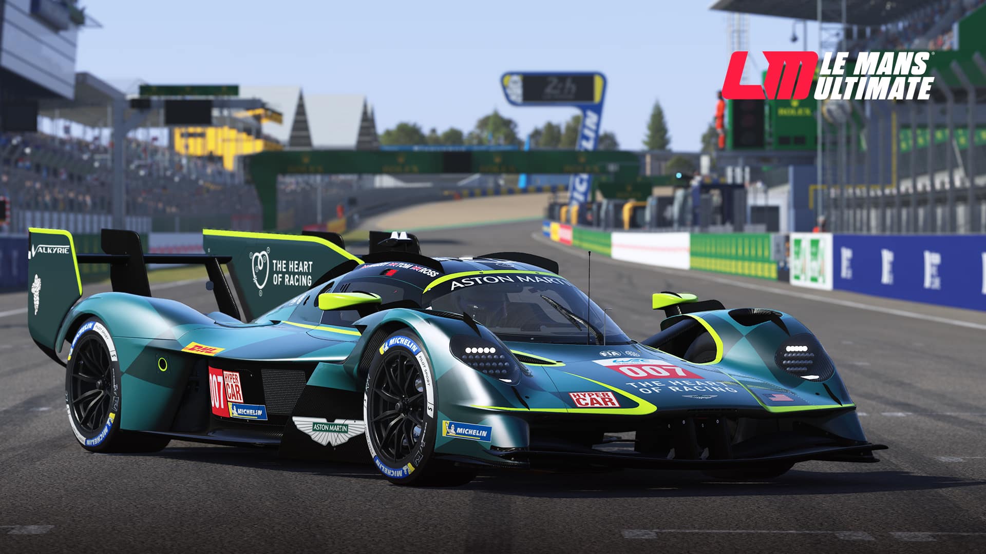 Aston Martin Valkyrie AMR-LMH on circuit in Le Mans Ultimate